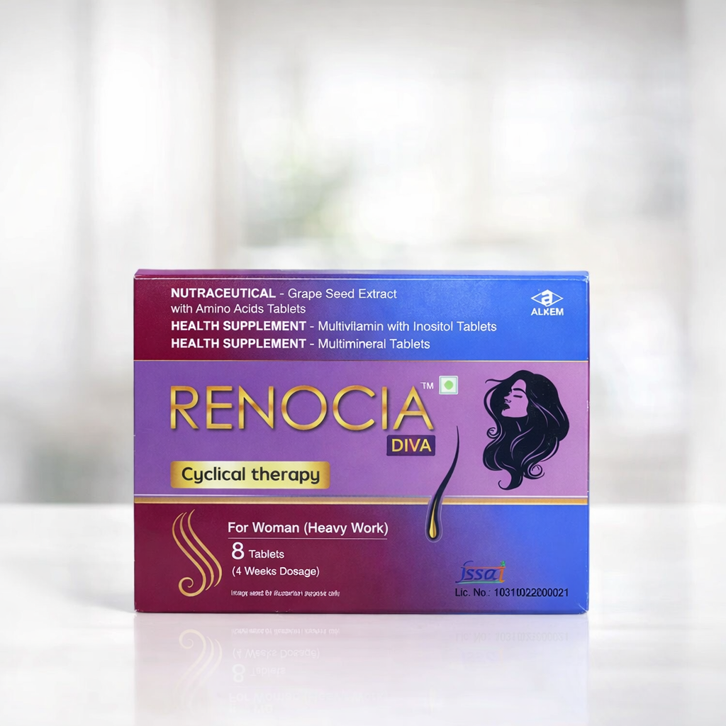 Renocia Diva Hair Cyclical Therapy Nutraceutical Tablet For Women