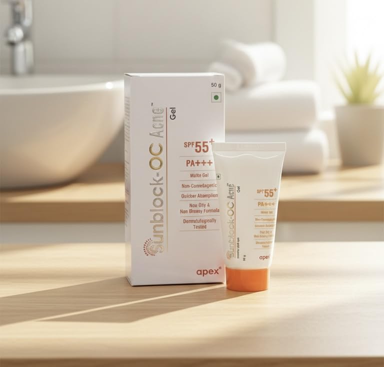 Sunblock OC Acne Matte Sunscreen Gel SPF 55+ PA+++