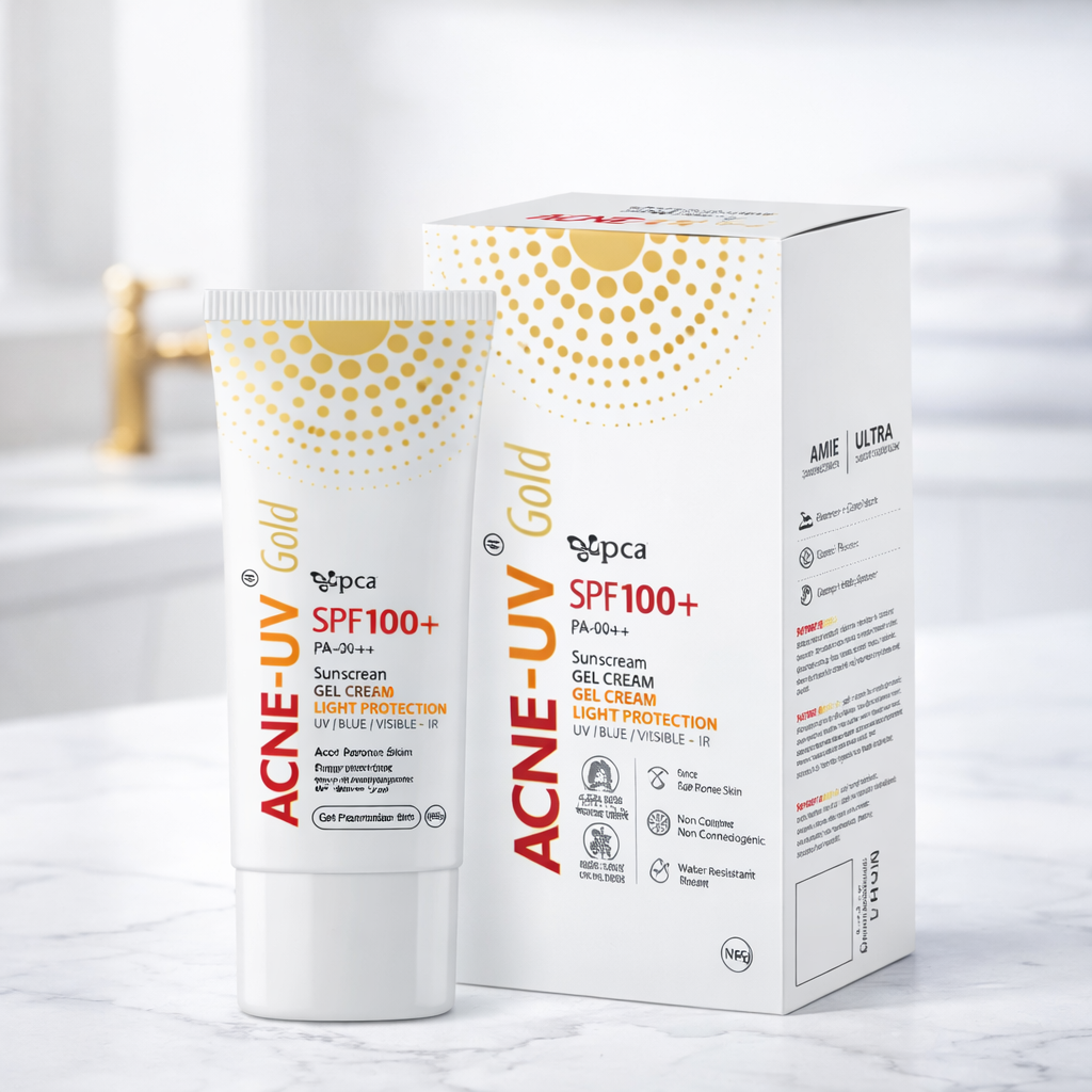 Acne-UV Gold Sunscreen Gel Cream SPF 100+ PA++++ 100G