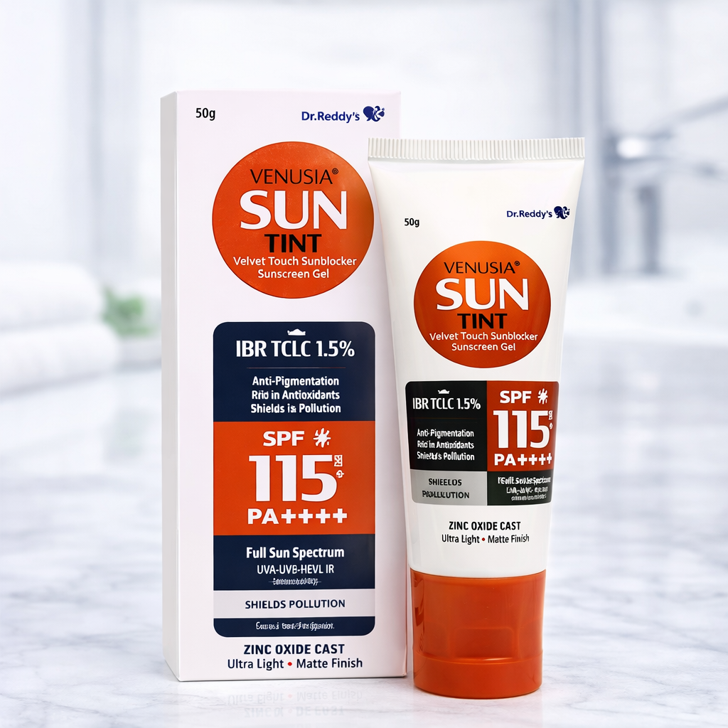 Venusia Sun Tint Velvet Touch Sunscreen Gel SPF 115+ PA++++ 50g