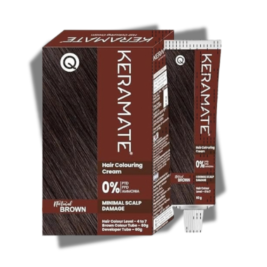 Keramate Natural Brown Hair Colouring Cream