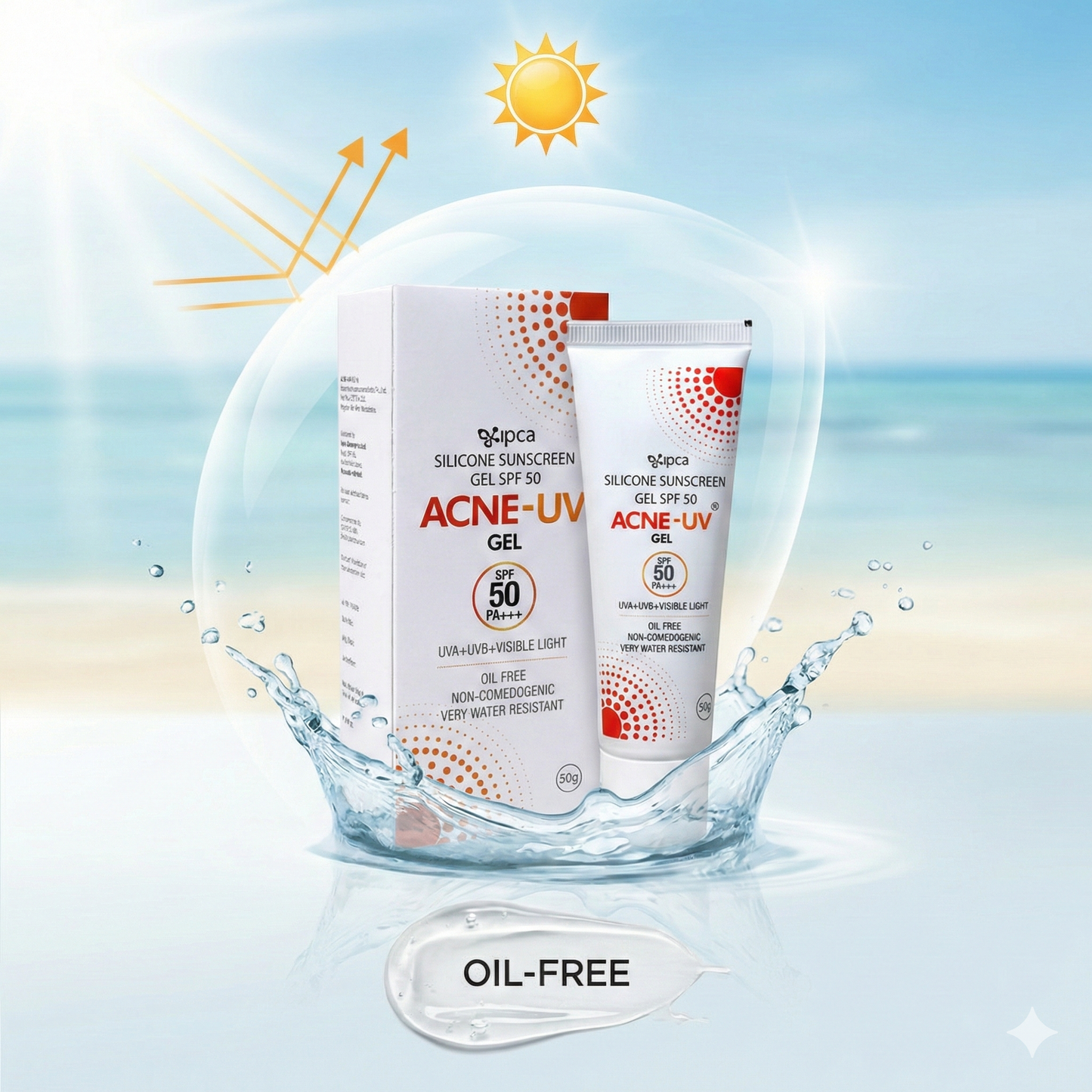 Acne-UV Gel Sunscreen SPF 50 PA+++ 50G